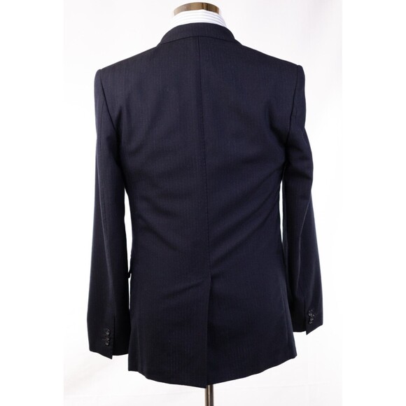 Banana Republic Mens Blazer Blue Striped 100% Wool Suit Jacket Sport Coat 38R - Picture 3 of 13